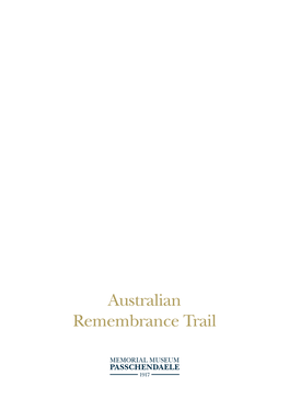 Australian Remembrance Trail Brochure