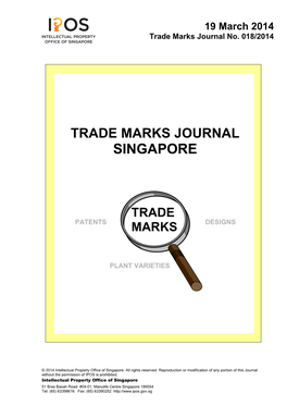 Trade Marks Journal No. 018/2014