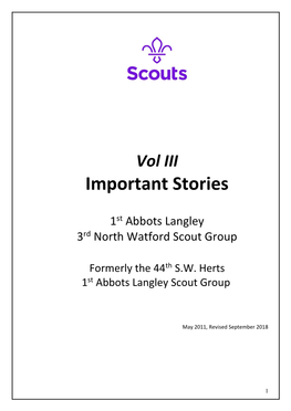 1St Abbots Langley Scout History