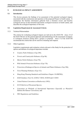 Ecological Impact Assessment