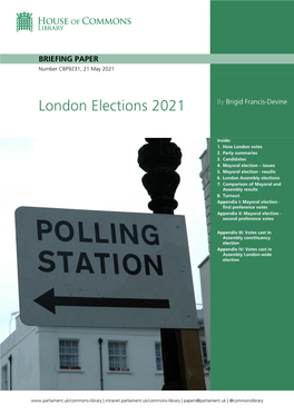 London Elections 2021