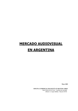 Mercado Audiovisual En Argentina