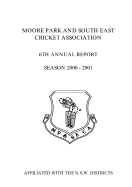 Moore Park and South East Cricket Association