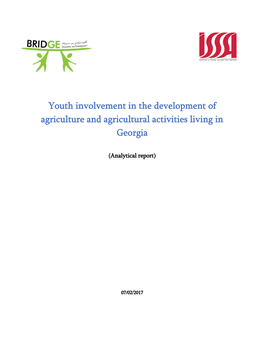 Youth Involvement in the Development of Agriculture and Agricultural Activities Living in Georgia