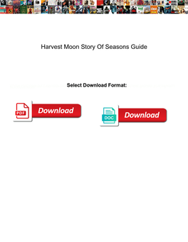 Harvest Moon Story of Seasons Guide