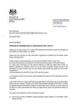 FOI Letter Template