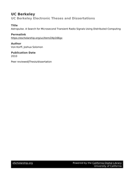 Astropulse: a Search for Microsecond Transient Radio Signals Using Distributed Computing