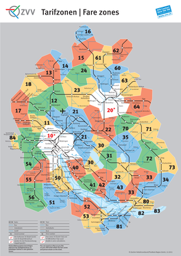 Tarifzonen | Fare Zones