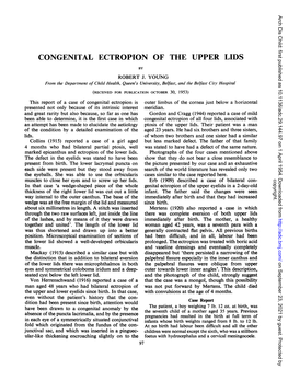 Congenital Ectropion of the Upper Lids