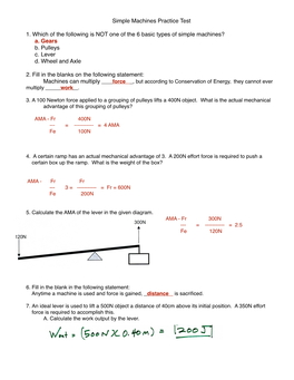 6 Basic Types of Simple Machines? A