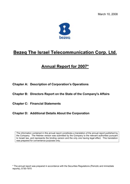 Bezeq Group Annual Report