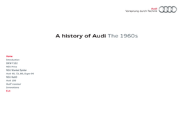 A History of Audi the 1960S