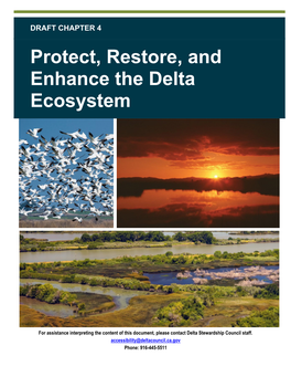 Chapter 4: Protect, Restore, and Enhance the Delta Ecosystem