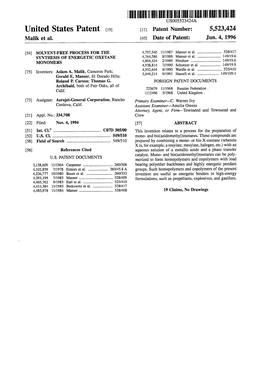 III.I.III III US005523424A United States Patent (19) 11 Patent Number: 5,523,424 Malik Et Al