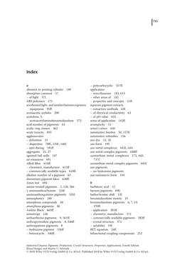 A Abrasion to Printing Cylinder 149 Absorption Constant 57