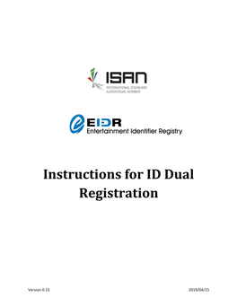 Instructions for ID Dual Registration