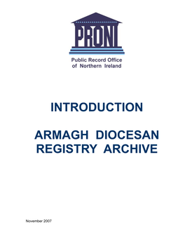 Introduction to the Armagh Diocesan Registry Archive Adobe