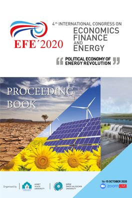 4Th International Congress on Economics, Finance and Energy “Political Economy of Energy Revolution” Is Chosen As the Main Theme