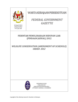 Akta Pemuliharaan Hidupan Liar 2010