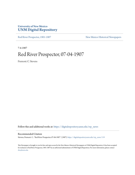 Red River Prospector, 07-04-1907 Fremont