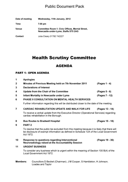 Health Scrutiny Committee