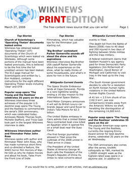 March 27, 2008 the Free-Content News Source That You Can Write! Page 1