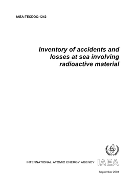 Inventory of Accidents and Losses at Sea Involving Radioactive Material