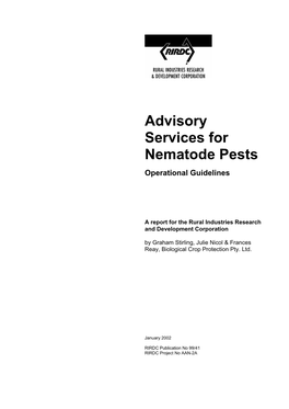 Advisory Services for Nematode Pests Operational Guidelines