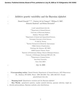 Additive Genetic Variability and the Bayesian Alphabet