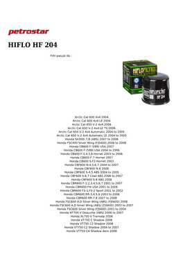 Hiflo Hf 204