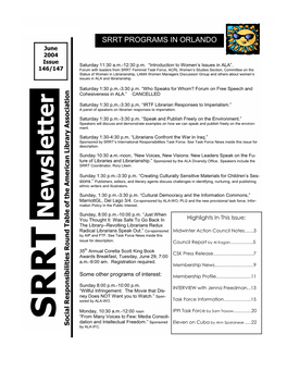 SRRT 2004 Newsletter