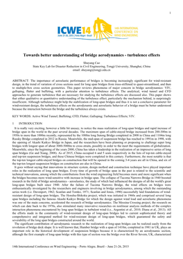 Towards Better Understanding of Bridge Aerodynamics - Turbulence Effects