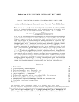 Talagrand's Influence Inequality Revisited Dario