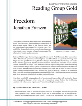 Freedom Jonathan Franzen