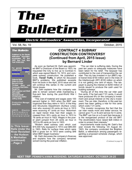 The Bulletin CONTRACT 4 SUBWAY