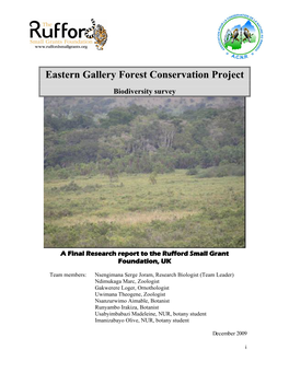 Eastern Gallery Forest Conservation Project