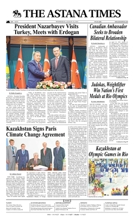 President Nazarbayev Visits Turkey, Meets with Erdogan Kazakhstan