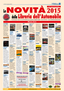 2°Semestre Le Novità 2015 Della Libreria Dell’Automobile Per Informazioni E Ordini: Tel