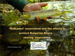 “Balkanka” Association and the Efforts to Protect Bulgarian Rivers – Sharing Experience