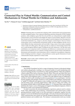 Communication and Control Mechanisms in Virtual Worlds for Children and Adolescents