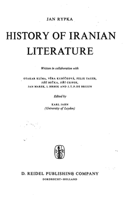 History of Iranian Literature