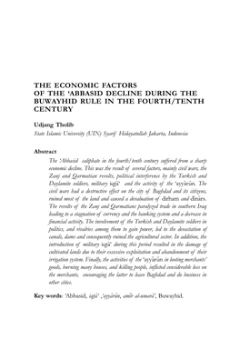 Abbasid Decline During the Buwayhid Rule in the Fourth/Tenth Century