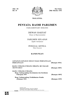 Penyata Rasmi Parlimen