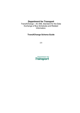 Transxchange Schema Guide