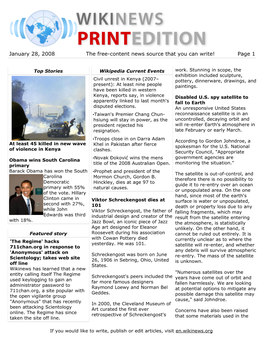 January 28, 2008 the Free-Content News Source That You Can Write! Page 1