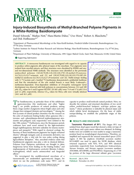 Injury-Induced Biosynthesis of Methyl-Branched Polyene Pigments