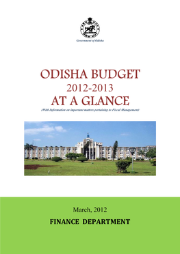 Odisha Budget 2012-2013 at a Glance.Pdf