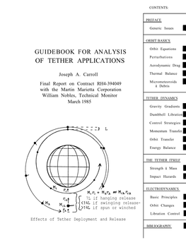 Guidebook for Analysis of Tether Applications