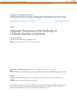 Mapping Chineseness on the Landscape of Christian