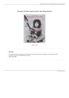 The Best of Marc Bolan and T. Rex (Paperback)